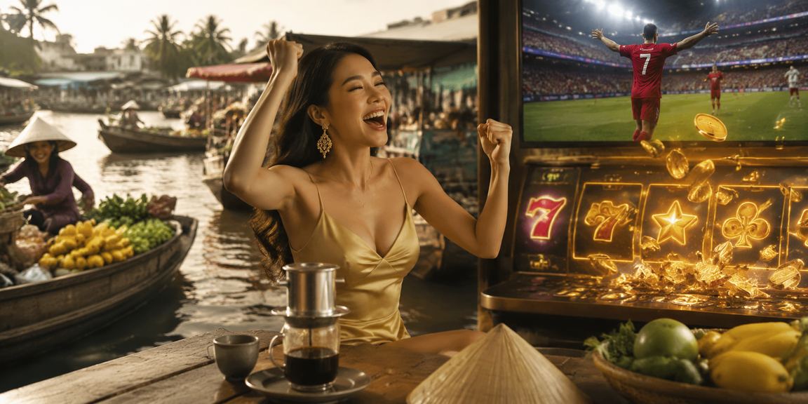 Người dùng Cần Thơ chơi slot game kết hợp thưởng thức cà phê Việt Nam buổi sáng