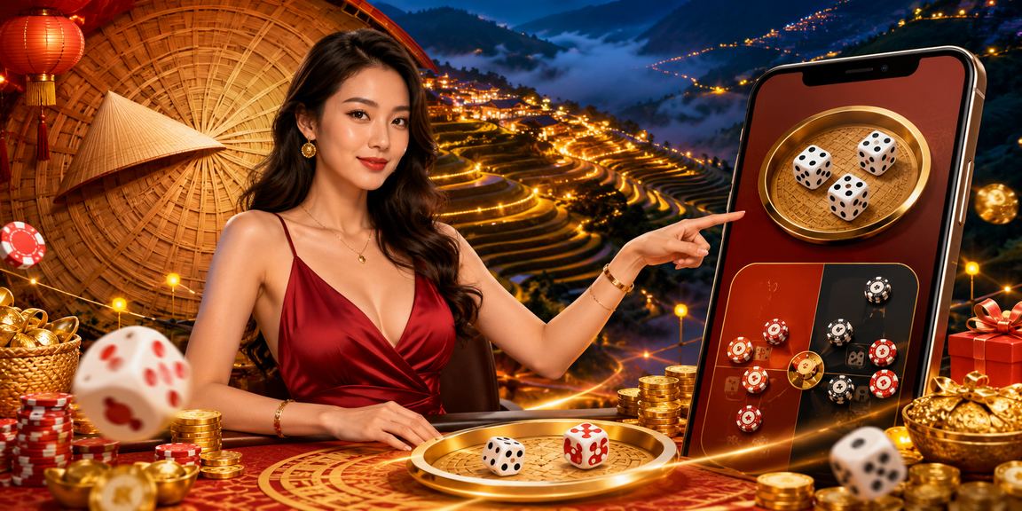 Người phụ nữ dân tộc tại Sapa đội nón lá chơi tài xỉu trực tuyến qua điện thoại
