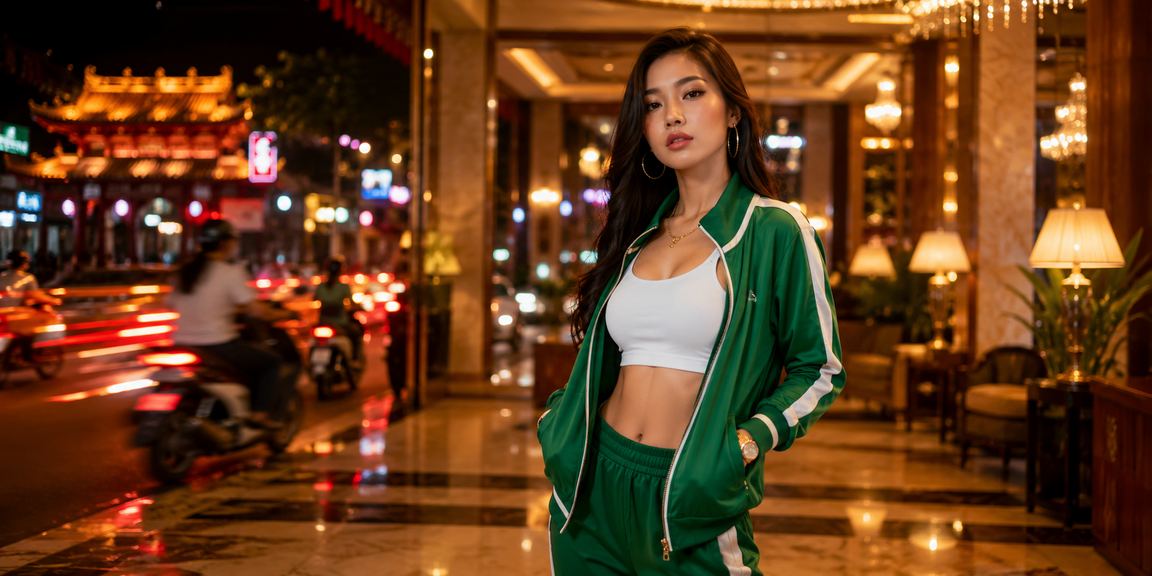 Không gian giải trí casino tại Việt Nam với ánh đèn đặc trưng – liên tưởng đến trải nghiệm xổ số trực tuyến hiện đại